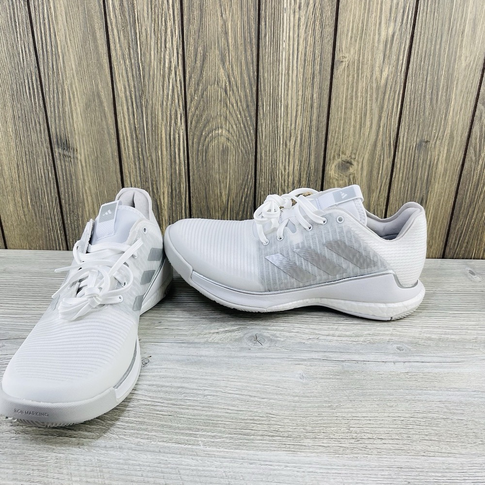 Adidas Crazyflight Volleyball Shoes White Silver Grey IG3970 Womens Size: 8.5 - Picture 5 of 16